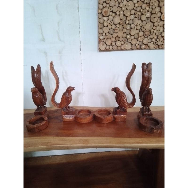 Asbak Burung Kayu / Asbak Kayu Unik / Asbak Rokok