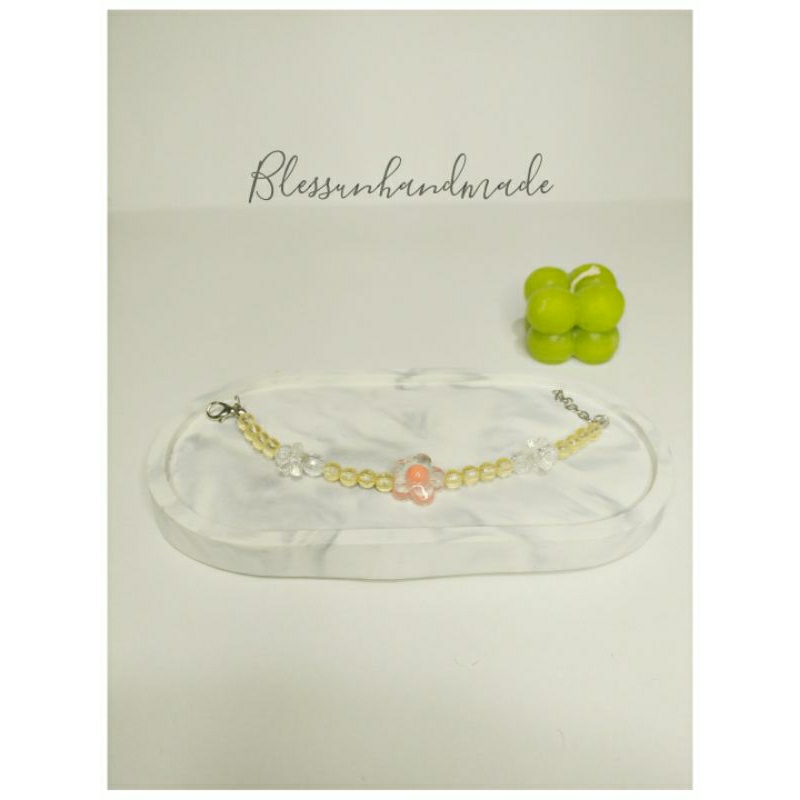 gelang sakura warna / gelang gaya korea by blessun handmade