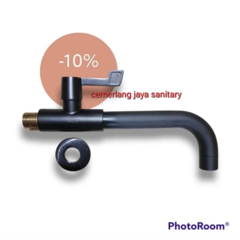 Kran Tembok Panjang Hitam Kran Spout Black
