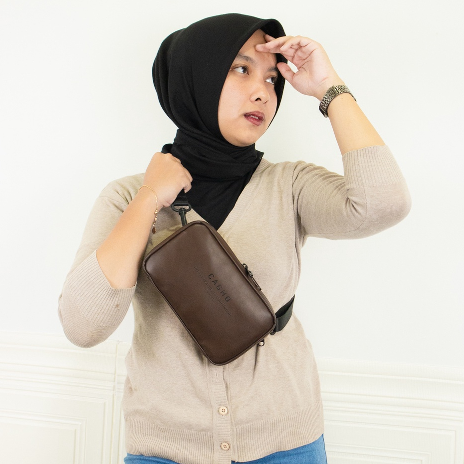 CAGHO I Leon Handbag Colour Series I Handbag Pria I Clucth Bag Pria Wanita I Slingbag Pria Waterproof