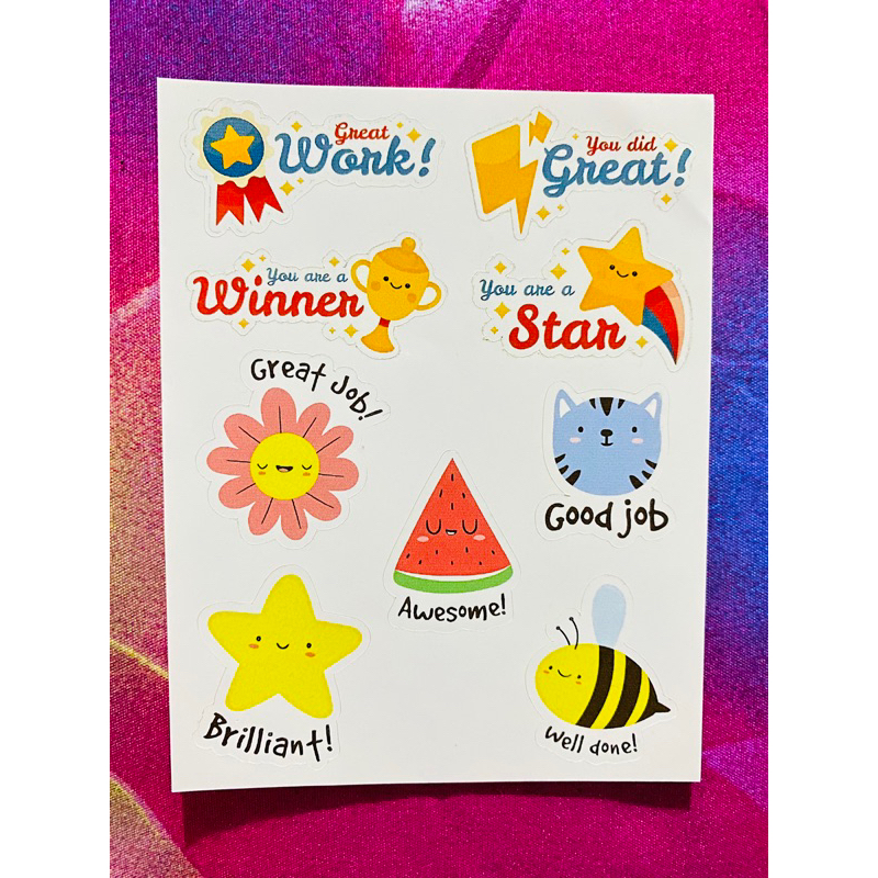 

Sticker Pack Kata-kata Keren Brilliant Awesome Good Job Great Work Well Done