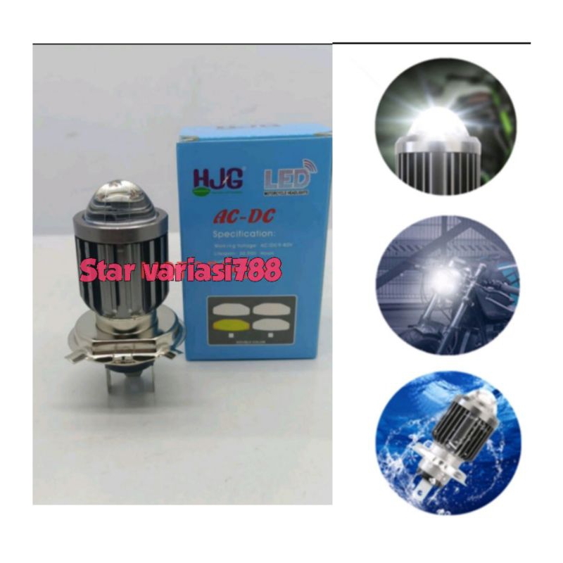 Bohlam LED H4 Laser Hi/Loo 18 Watt Bulb H4 Laser LED