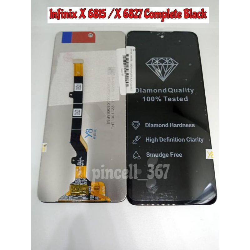 LCD TOUCHSCREEN INFINIX X6815 / X6827 COMPLETE BLACk 6047