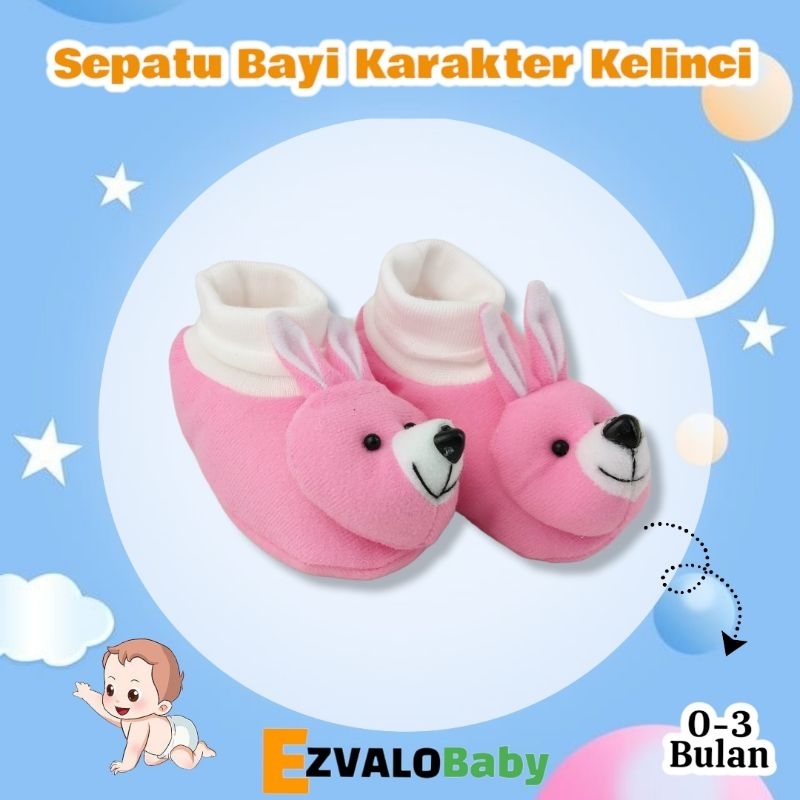 SEPATU BAYI NEWBORN KARAKTER KEPALA KELINCI