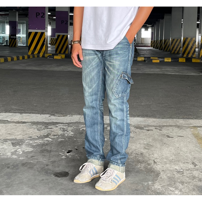 Celana Carpenter Jeans / Antique Carpenter Jeans Washed Slim Straight Fit
