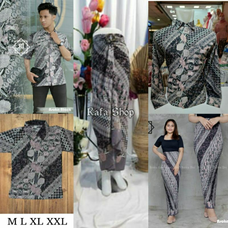 Kemeja Batik Couple Rok Llilit Motif Asoka/ Batik Couple Keluarga