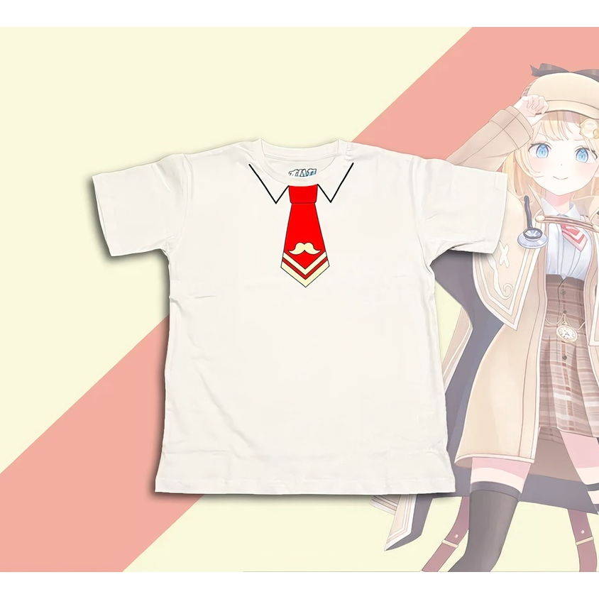 Tshirt Amalia Watson Cosplay White Hololive Vtuber Anime Premium Unisex