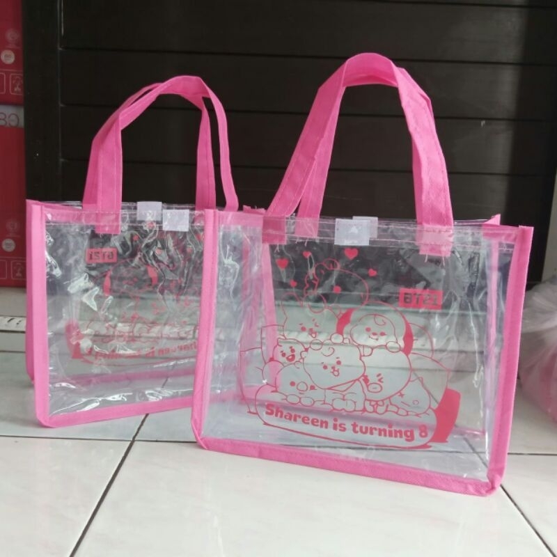 TAS SOUVENIR ULTAH FULL MIKA+SABLON NAMA CUSTOM