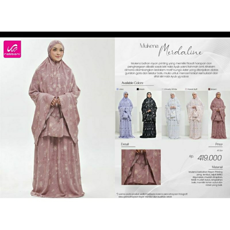 Mukena cantik Rabbani original