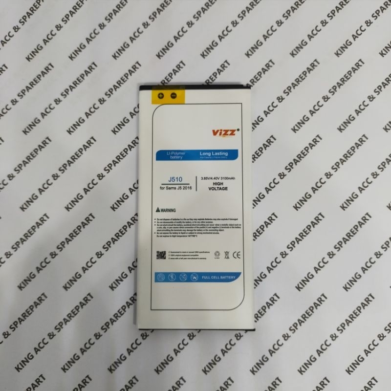 BATT BATERAI BATRE VIZZ SAMSUNG GALAXY J5 2016 J510 DOUBLE POWER VIZZ
