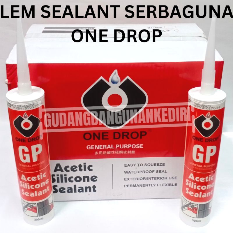 Lem Kaca Lem Sealant botol silikon norton Grh 368 v tech one drop dobelsil general purpose serbaguna