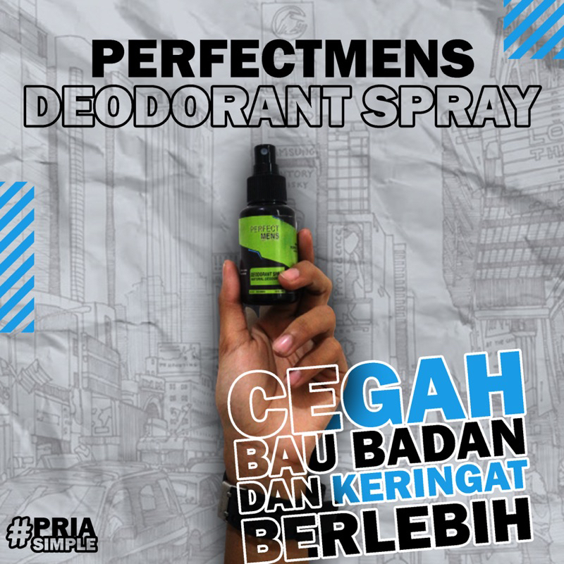 PERFECTMENS DEODORANTSPRAY UNTUK PRIA PARFUM KETIAK PUTIH,CERAH DAN WANGI UNTUK PRIA LAKI LAKI deodorant spray memutihkan ketiak