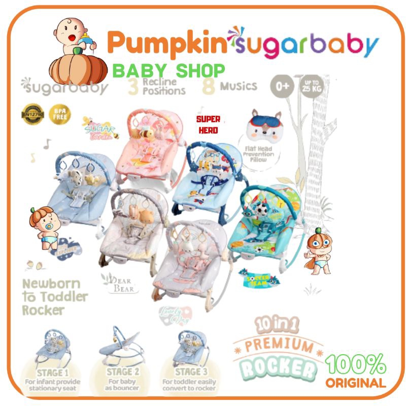 SugarBaby 10in1 Premium Rocker / Sugar Baby Bouncer Bayi