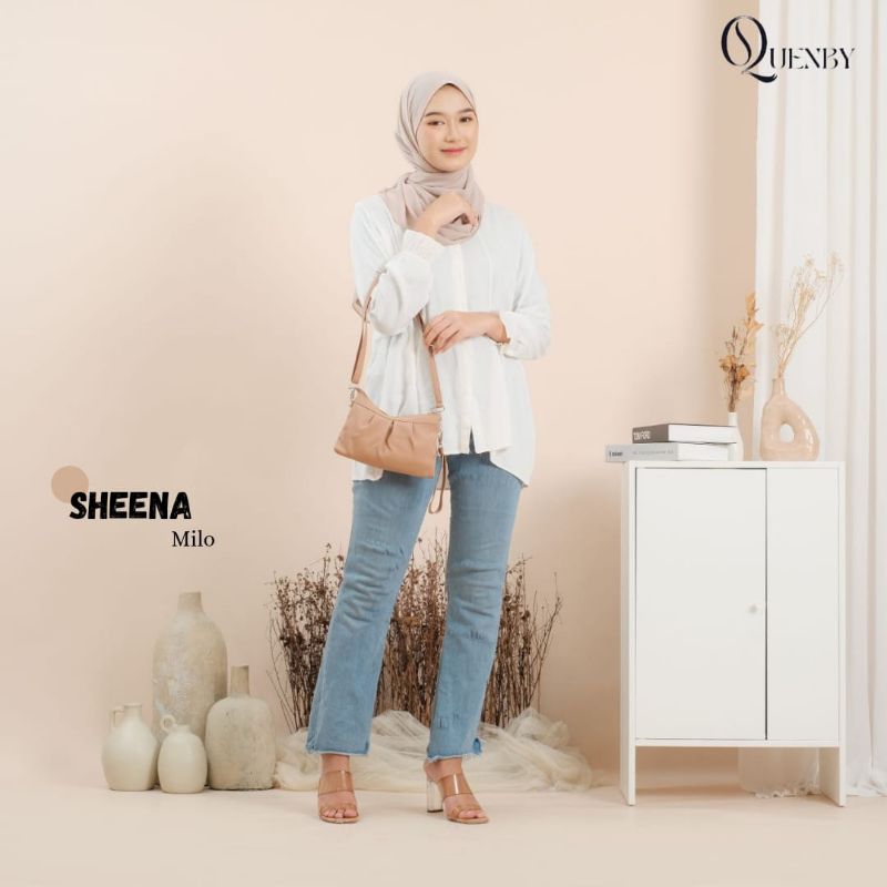 TAS SHEENA BY QUENBY bag pouch chocoly polos 2in1 tas dompet wanita