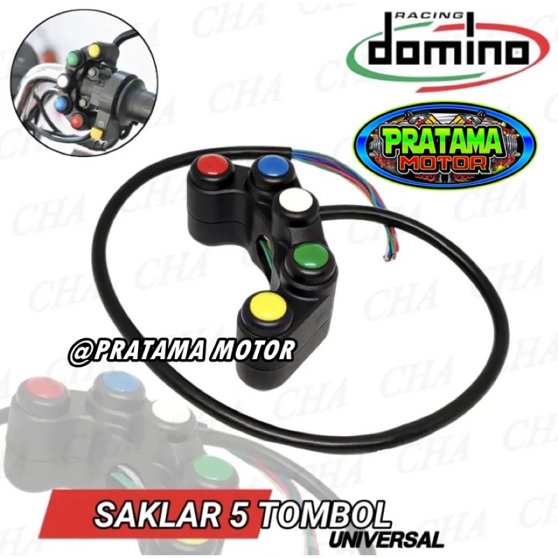 COD Saklar 5 Tombol MotoGP M Saklar Tombol 5 Ducati Mode Switch Starter On/Off Klakson Universal