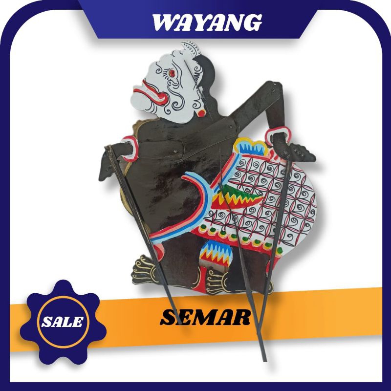 SEMAR TOKOH WAYANG KULIT BAHAN KERTAS KARTON DUPLEK