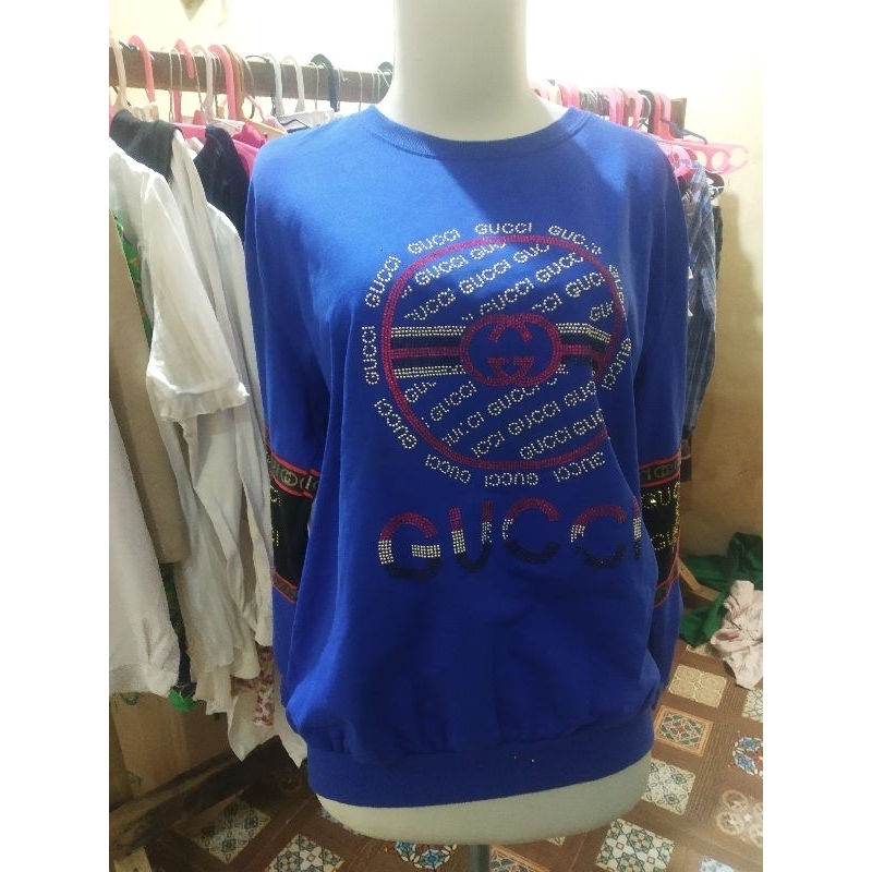 KAOS WANITA GUCCI NAVY PRELOVED LIKE NEW