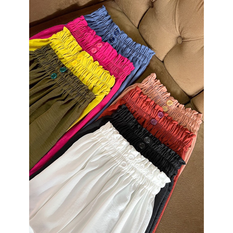 Cullote Rosy HighWaist Long Cullote Crincle