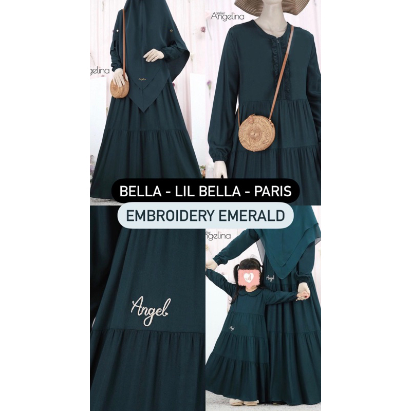 SARAH BELLA EMBROIDERY EMERALD BRICK AUTUMN DRESS ATELIER ANGELINA BAZAR AA