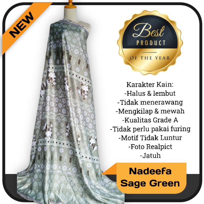 Kain Dr Silk motif Nadeefa Harga persetengah meter (0.5m)