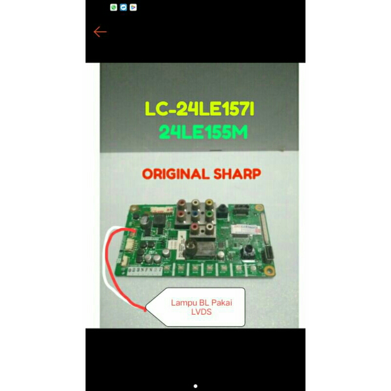 MB Mainboard mobo Sharp 24LE155M LC-24LE157I