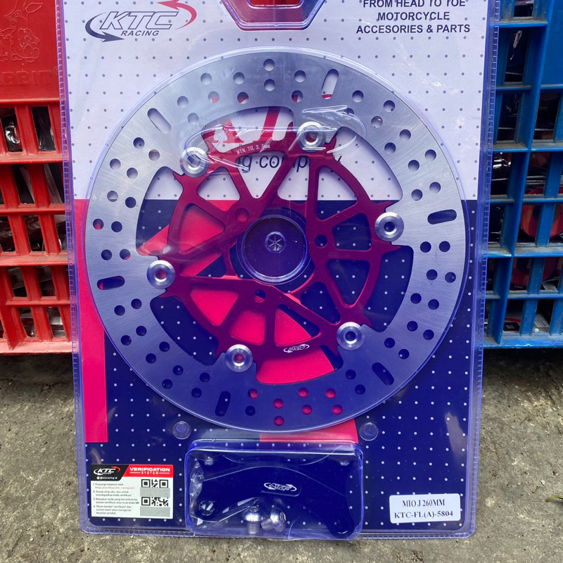 DISC CAKRAM DEPAN KTC RACING ORIGINAL UKURAN 260 MM PNP MOTOR MATIC MIO J MIO GT 115 SOUL GT MIO M3 MIO GEAR 125 / PIRINGAN MIO J BY KTC ORIGINAL MATIC YAMAHA BAUT DISC 3