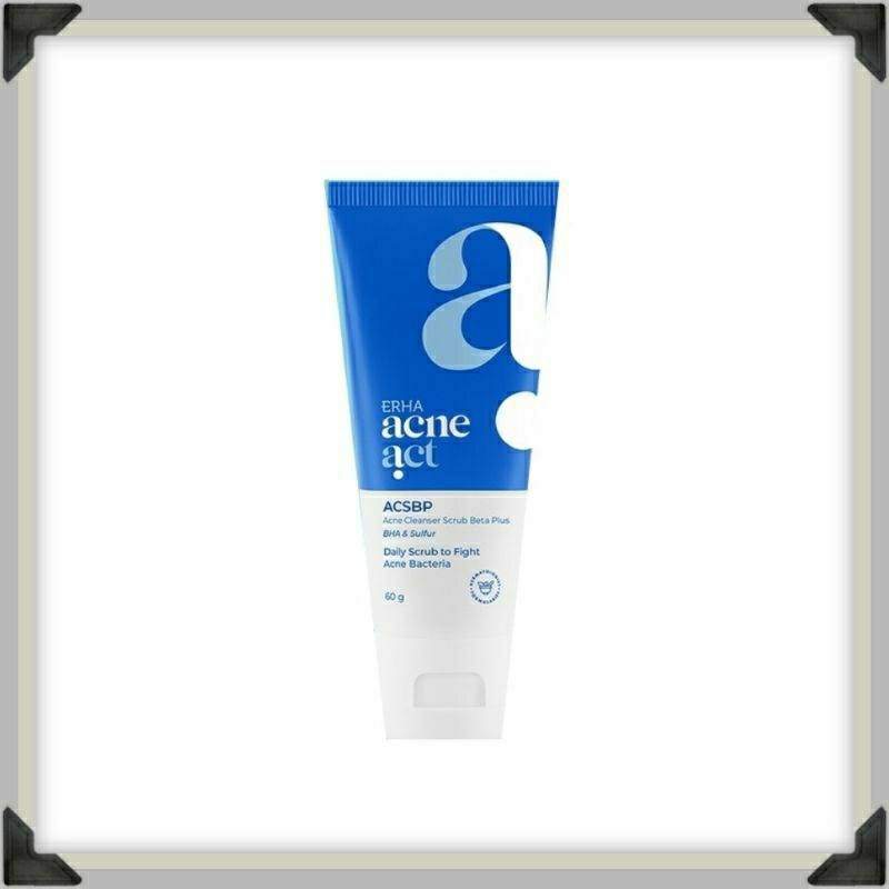 ERHA Acneact ACSBP Acne Cleanser Scrub Beta Plus 60g - Sabun Wajah Jerawat