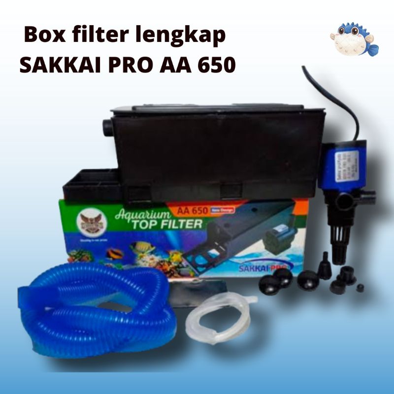 PROMO MURAH Pompa aquarium box filter Lengkap SAKKAI PRO AA 650