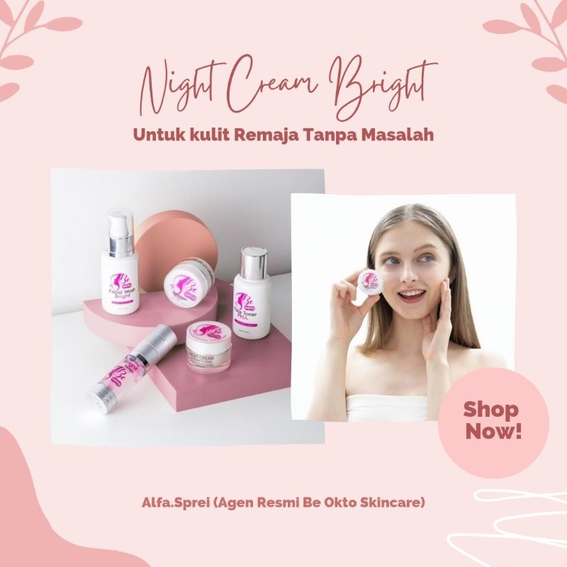 Be Okto Skincare NIGHT CRAM BRIGHT