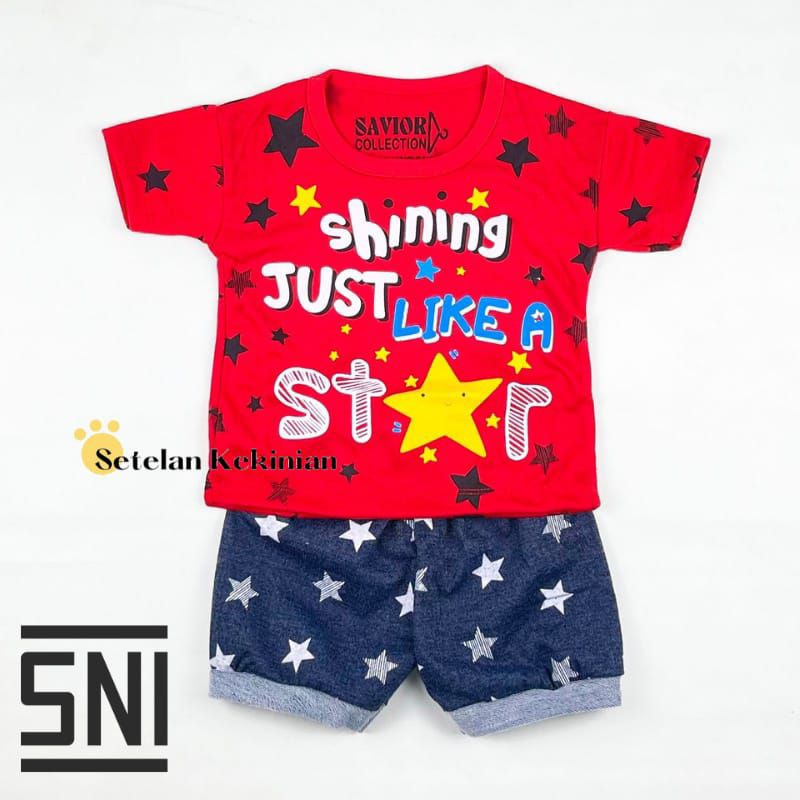 Baju Bayi Setelan Oblong Anak Laki Laki 3 - 18 bulan SNI / setelan baju bayi harian anak cowok KING BEAR BERUANG