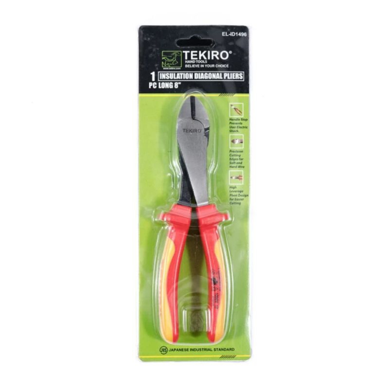 Tekiro tang potong panjang listrik 8&quot; / insulation diagonal pliers long 8 inch