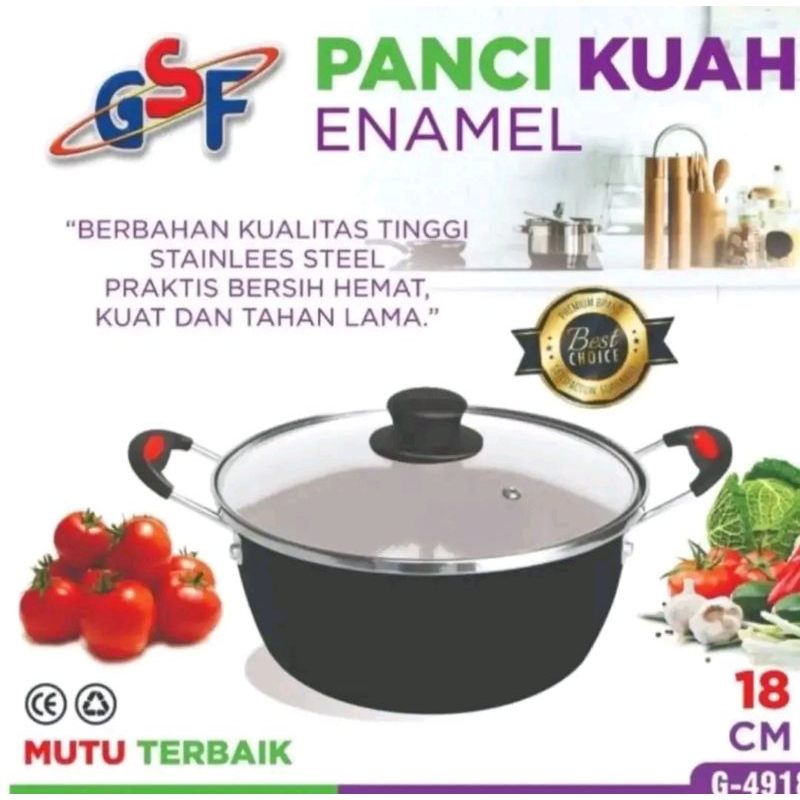 GSF PANCI KUAH ENAMEL 18 CM, 22 CM, 24 CM