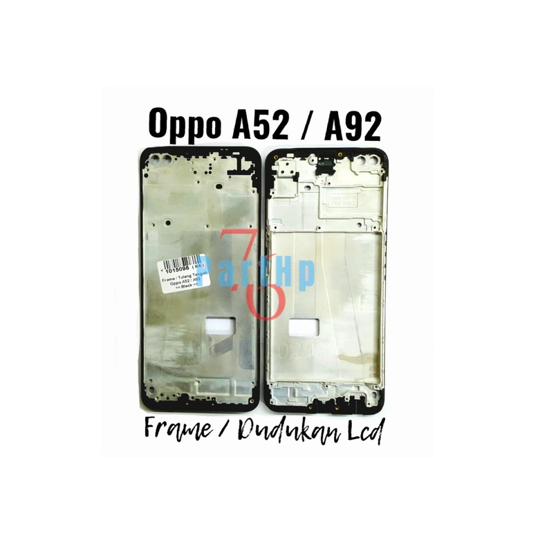 Middle Frame Dudukan Lcd Oppo A52 - A92 - Bejel Bezel Bezell Bezzel - Hitam