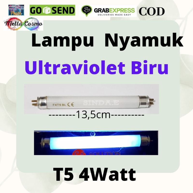 Lampu Nyamuk Neon T5 4 watt Ultraviolet biru 4watt