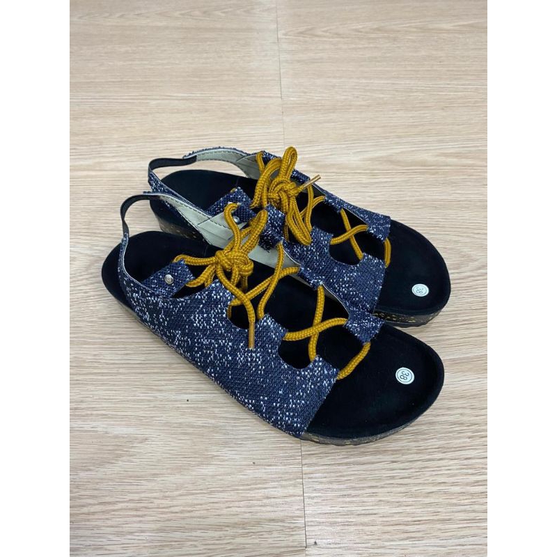 SB ~ SANDAL BIRKEN WANITA GLADIATOR KANVAS