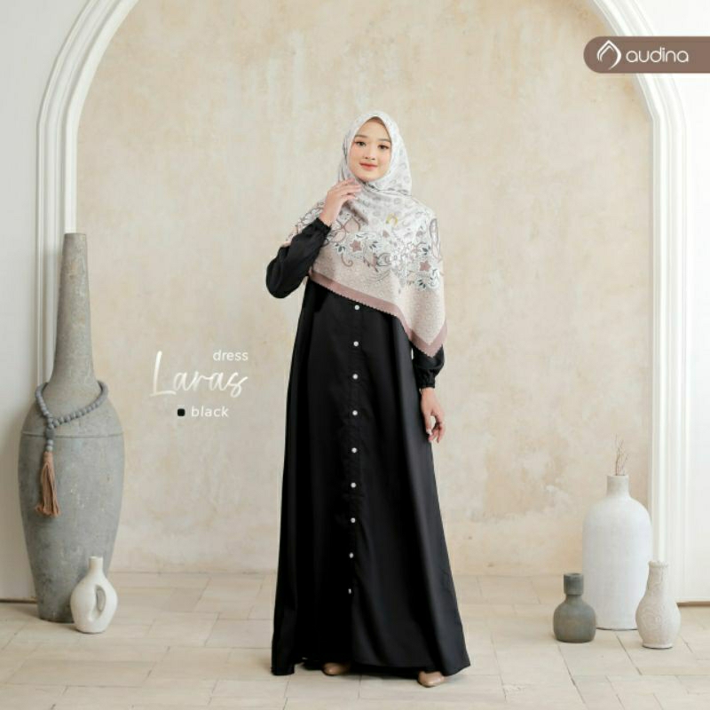 Gamis Katun Madinah Premium Dress Polos Adem Nyaman Pakaian Wanita Muslim Kancing depan busui friend