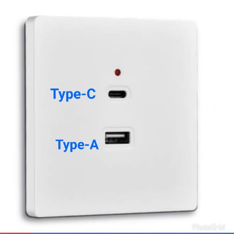 faceplate usb charger 2port USB Type-C  USB Type-A