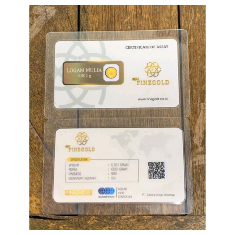 0BABY GOLD /fine gold Reguler Series 0.001 Gram Kemasan Laminating TERMURAH TERLARIS