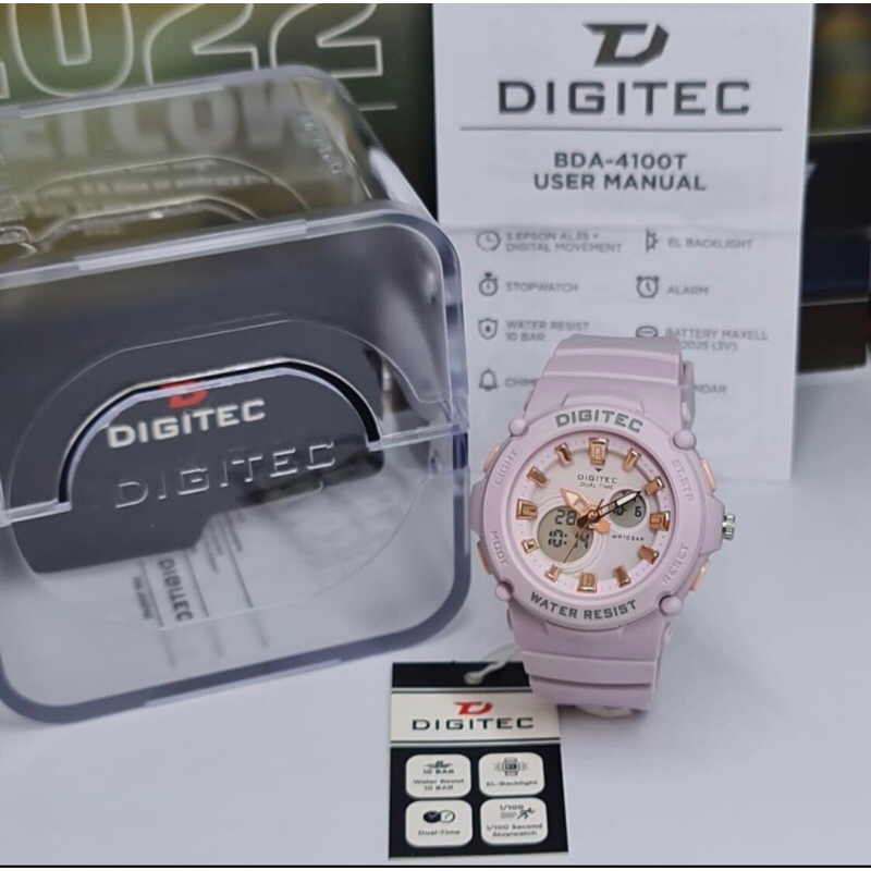 Jam tangan digitec double time water resistain