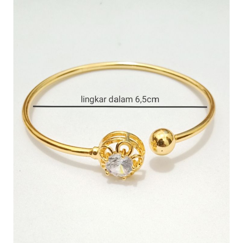 RX24. Gelang xuping dewasa fleksibel lapis emas UK.6,5cm