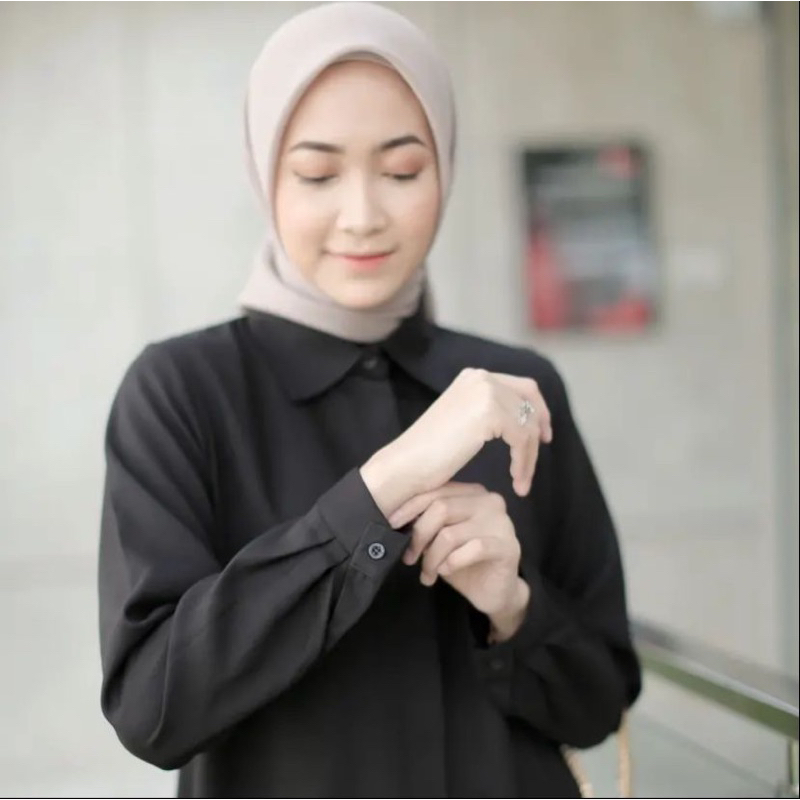 Rayya tunik Rayon Twill Kenari Premium HQ Bahan Rayon twill kenari impor Premium HQ Kancing dalam aktif Ld 100  Pb 115 Max BB 68kg Rekomendasi tinggi badan 150-168cm