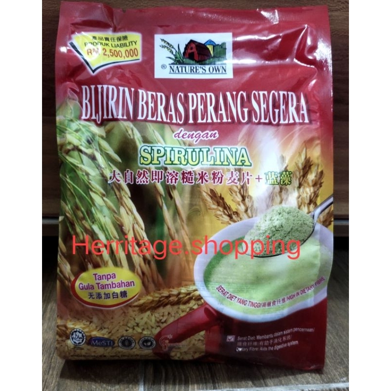 

nature's own instant brown rice cereal with spirulina