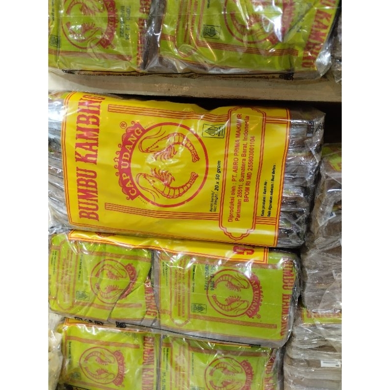 

bumbu pemasak kambing CAP UDANG 1pak isi 20pcs /1kg