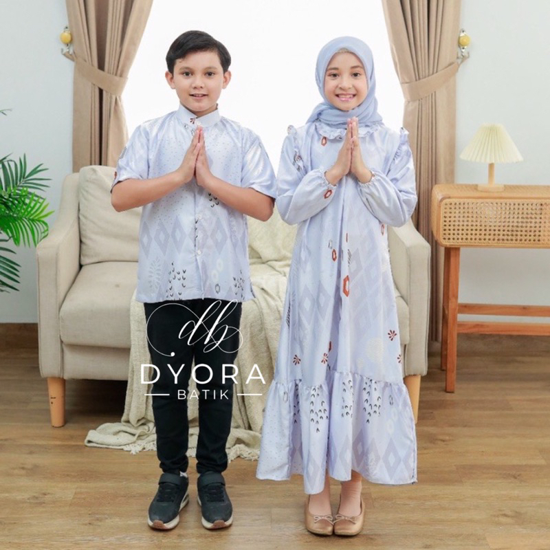 Gamis Anak Couple Luna M/L/XL/XXL Gamis Koko Anak Raya Couple Muslimah High Quality