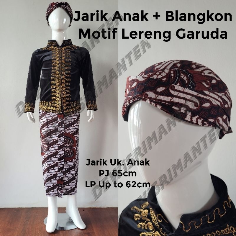 Set bludru anak/ jarik anak/blangkon anak