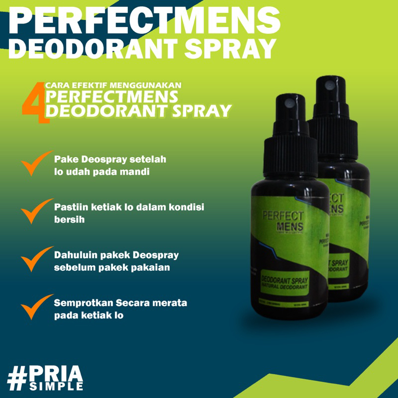 PERFECTMENS DEODORANTSPRAY UNTUK PRIA PARFUM KETIAK PUTIH,CERAH DAN WANGI UNTUK PRIA LAKI LAKI deodorant spray memutihkan ketiak