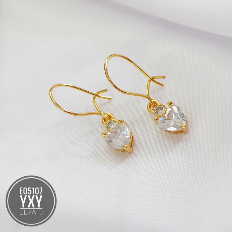 Anting yaxiya permata love gold E05107