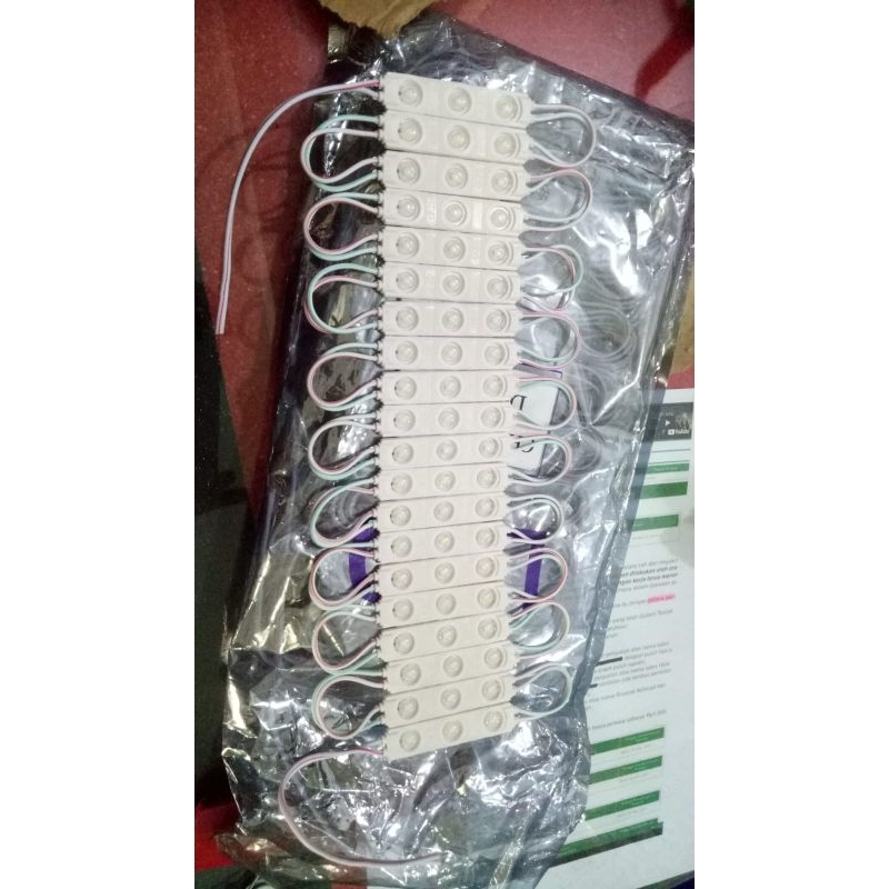 Lampu Led modul 3 mata 12v 1.2watt