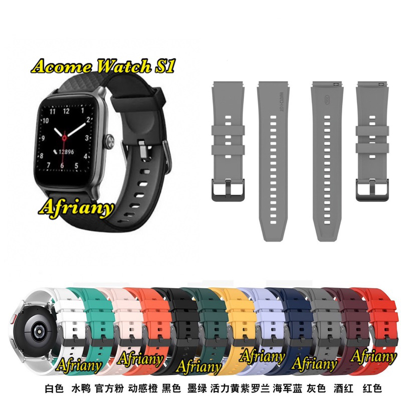 Strap Smartwatch Acome Watch S1 / Acome Watch C1 Rubber Tali Jam Tangan