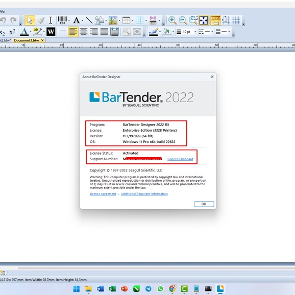 BarTender Enterprise 2022 Full Version Aktif Lisensi Software Membuat Label Barcode Design